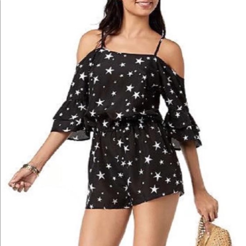 Miken Black Romper with stars